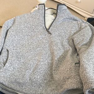 Orvis Men's Heathered Gray Zip-Up Sweater
